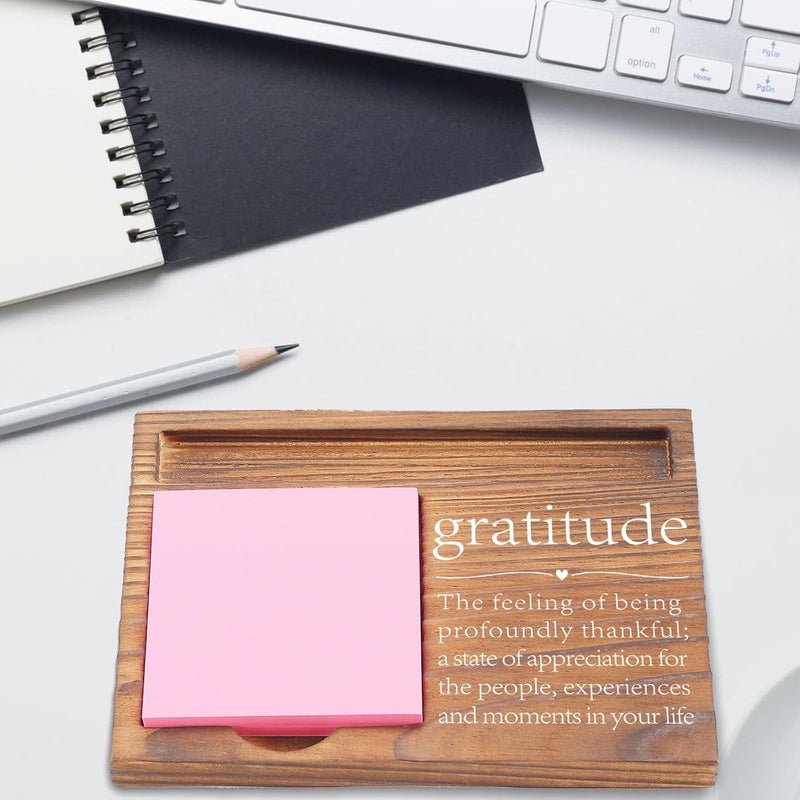 EFFJNSG Gratitude Definition Sticky Note Holder Gifts for Coworker, Inspirational Thank You Gifts for Women Men Teachers Friends, Thanksgiving Gratitude Appreciation Gift Self-Stick Note Pad Holders EDP10 - Image 2